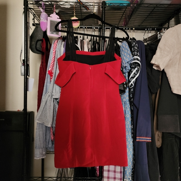 Cinq a Sept Anova Mini Dress, Red Size 6 - Picture 2 of 6